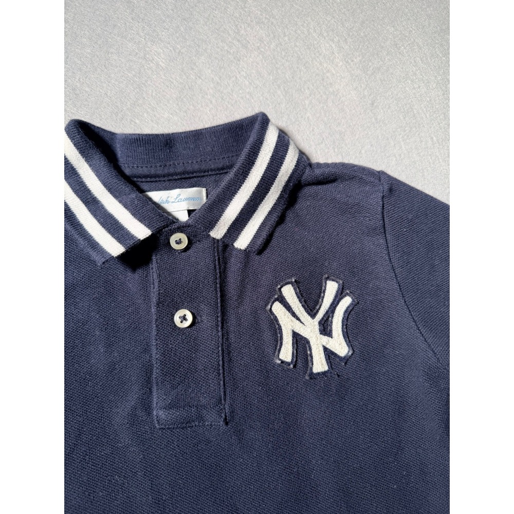 Ralph Lauren NY Yankees Polo Shirt Kids 24M Navy Blue MLB Collaboration - Picture 3 of 6